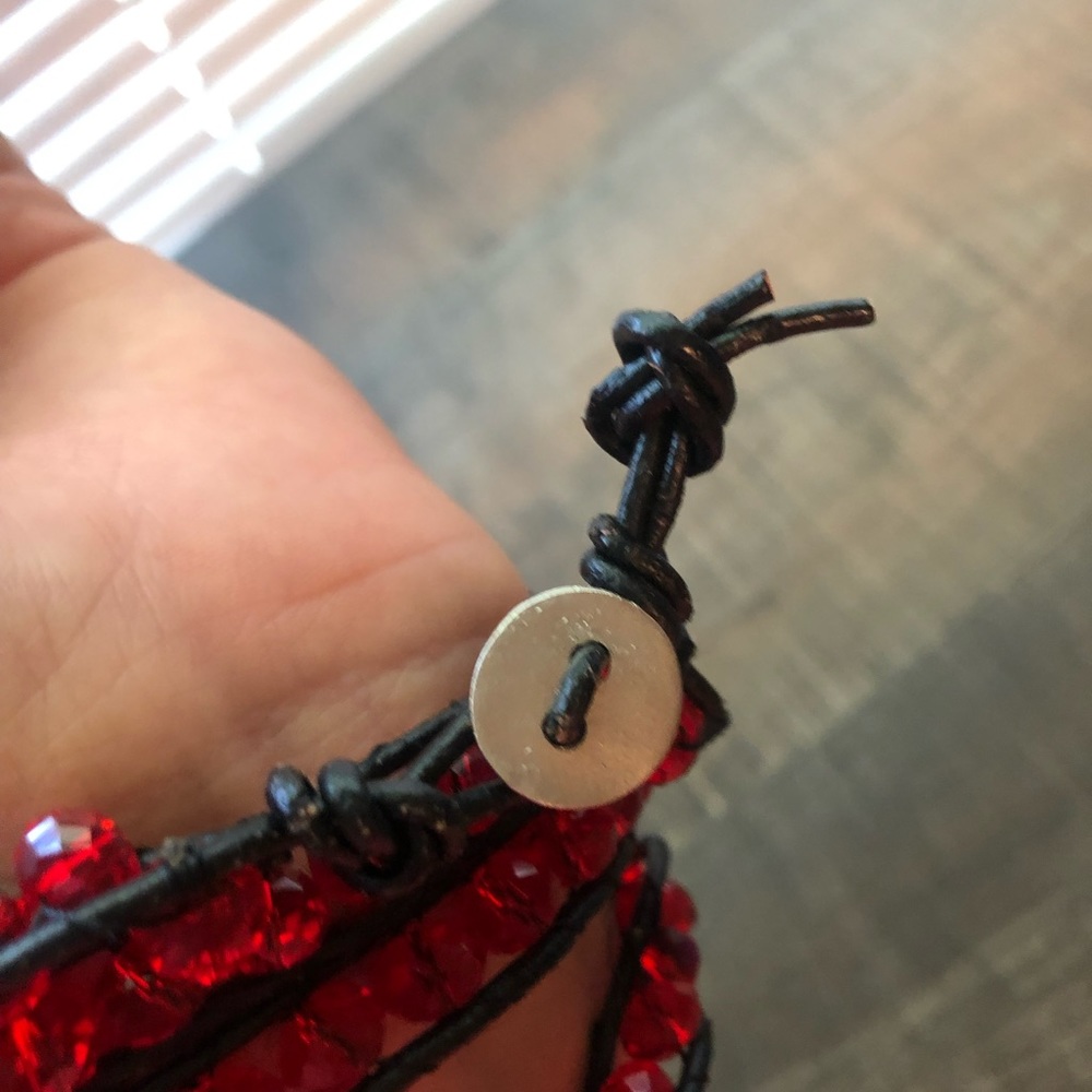 Red/black wrap bracelet - Picture 3 of 3